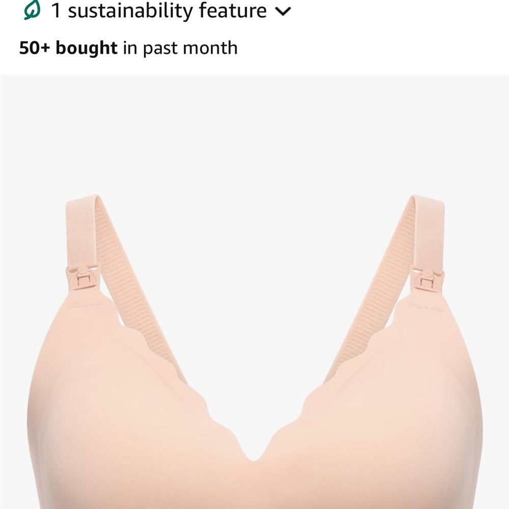 Elegant Nude Bra with Scalloped Edges